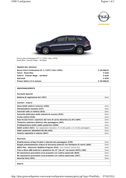 Dotazione di serie Opel Astra Sports Tourer Autocarro