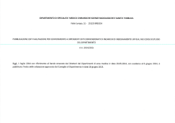 Esito valutazione DSMC - Università degli Studi di Brescia