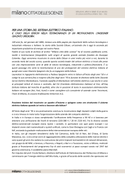 per una storia del sistema elettrico italiano.