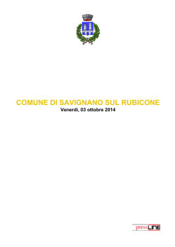 Italia Oggi - Comune di Savignano sul Rubicone