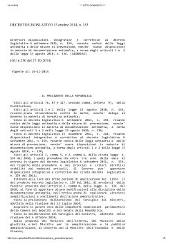 Decreto legislativo 153/2014 pubblicato nella Gazzetta Ufficiale n