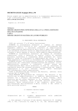 DECRETO-LEGGE 24 giugno 2014, n. 90 (GU n.144 del 24-6-2014