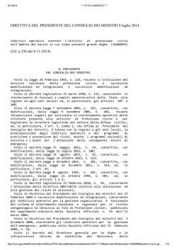 Direttiva 8 luglio 2014 - Dipartimento della Protezione Civile