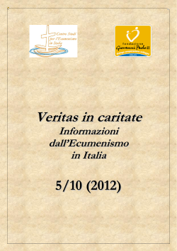Newsletter Veritas in caritate n.10 (2012)