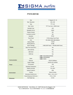 PT PT070-WST4B - Sigma Motion srl