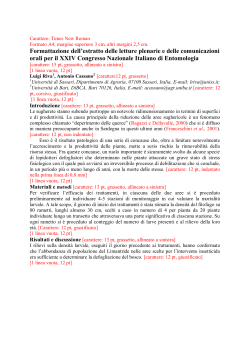 Clicca quì - XXIV Congresso Nazionale Italiano di Entomologia