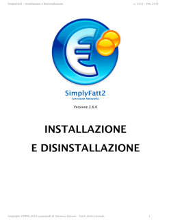 INSTALLAZIONE E DISINSTALLAZIONE