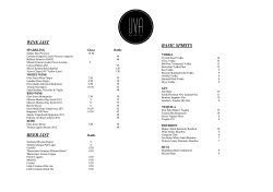 drinks menu - Uva Bar Melbourne