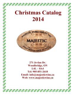 Christmas Catalog 2014 - Majestic Wine Cellars