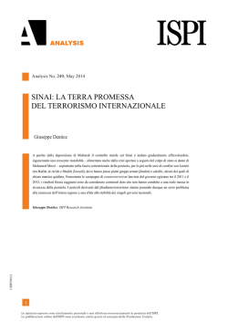 sinai: la terra promessa del terrorismo internazionale