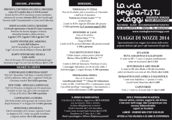 Il nostro depliant - La Via degli Artisti Viaggi