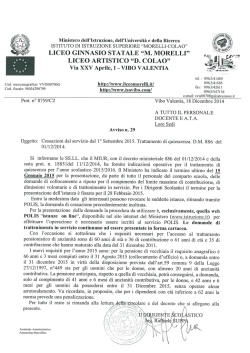 avviso 29 - IIS Morelli-Colao