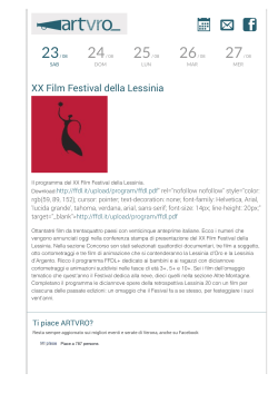 XX Film Festival della Lessinia - 23 agosto 2014 Verona