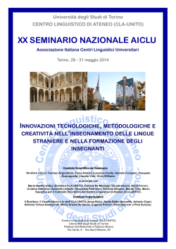 XX SEMINARIO NAZIONALE AICLU - CLA-UniTO