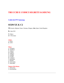TRUCCHI E CODICI SEGRETI SAMSUNG S5250 XX K C2