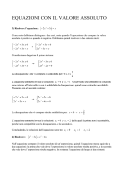equazioni contenenti il valore assoluto