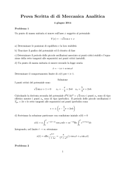 Scritto 4/6/2014 Svolgimento - Gruppo di fisica dei sistemi complessi