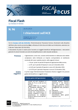 Fiscal Flash n. 96 del 26.05.2014