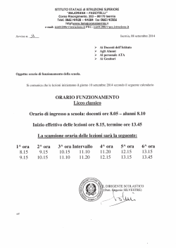 ISTITUTO STATALE di ISTRUZIONE SUPERIORE