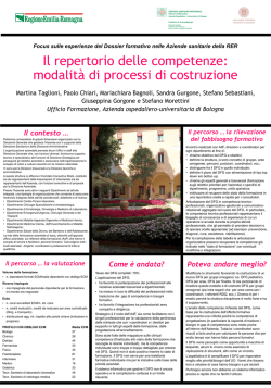 Il repertorio delle competenze - Agenzia sanitaria regionale Emilia