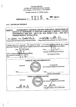 Deliberazione n° i 2 i 5 del mm “un zz