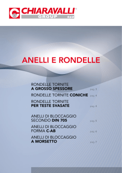 Chiaravalli - Catalogo anelli e rondelle