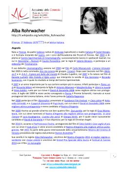 AdC Rohrwacher CV - Accademia della Commedia