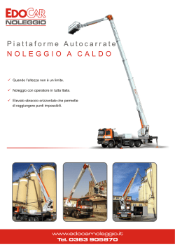 Piattaforme Autocarrate noleggio a caldo