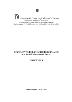 DOCU Liceo S UMENT Statale &ldquo; TO DEL &ldquo;Duca d L CON degli Abr