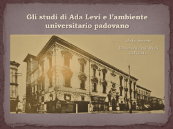 Gli studi di Ada Levi - Rappresentanti dei lavoratori per la sicurezza