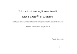 Introduzione agli ambienti MATLAB e Octave