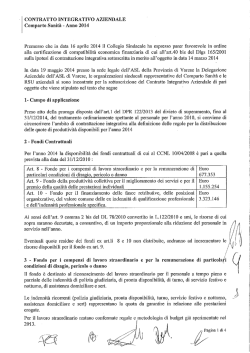 CONTRATTO INTEGRATIVO AZIENDALE Comparto