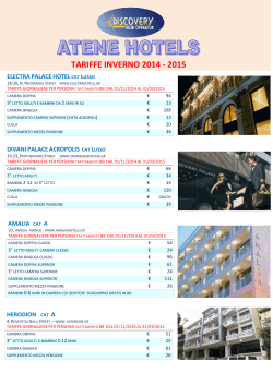 atene hotels tariffe invernali