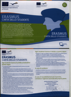 Carta dello studente Erasmus.