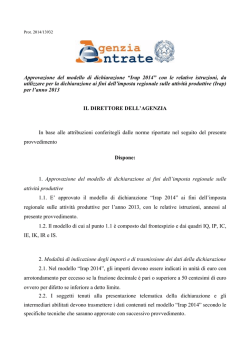 Irap 2014 - Agenzia delle Entrate