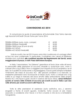CONVENZIONE ACI 2014 - Circolo Unicredito Torino