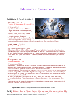 II domenica di Quaresima A 2014