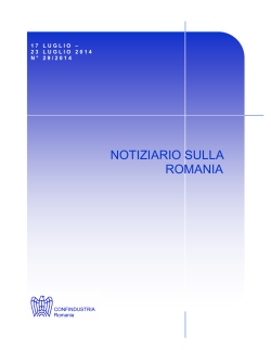 Notiziario 17-23 luglio 2014
