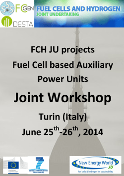 FCH JU projects Fuel Cell based Auxiliary Power Units