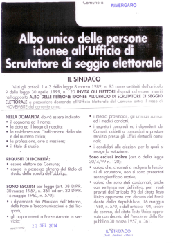 Scrutatore di - Comune di Rivergaro