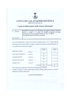 del. g. n. 1 - Gazzetta Amministrativa