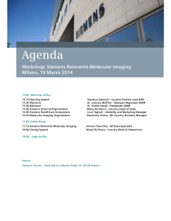 Agenda 19 Marzo 2014 73.9kB - Healthcare