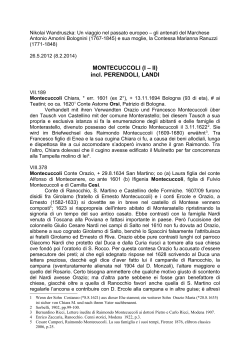 MONTECUCCOLI (I – II) - Wandruszka Genealogie