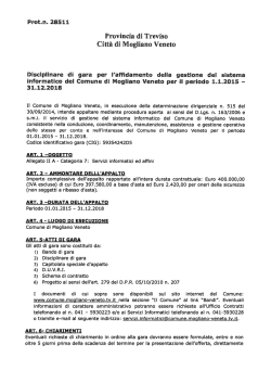 DISCIPLINARE DI GARA - Comune di Mogliano Veneto