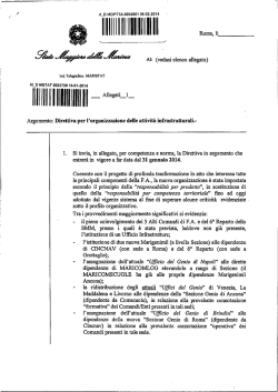 Direttiva SMM settore infrastrutturale -anno 2014