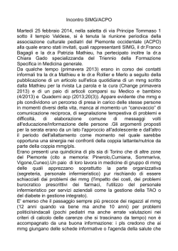 Incontro SIMG/ACPO Marted&igrave; 25 febbraio 2014, nella