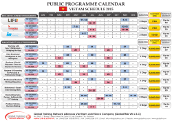 VN Public Calendar - Global Training Network Alliances