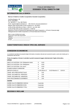 DOSSIER TITOLI DIRECTA SIM