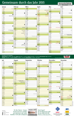 Jahreskalender 2015