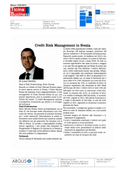 Credit Risk Management in Svezia